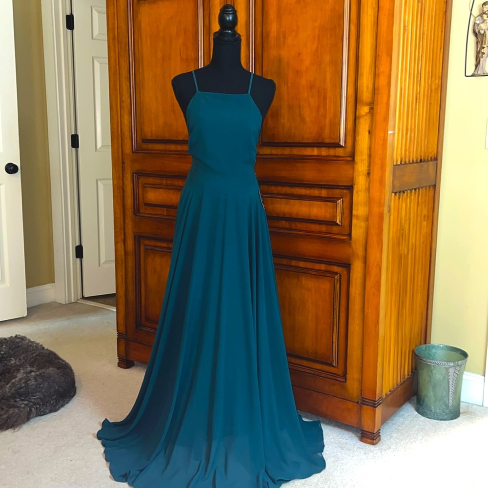 Deep Green floor length formal gown
